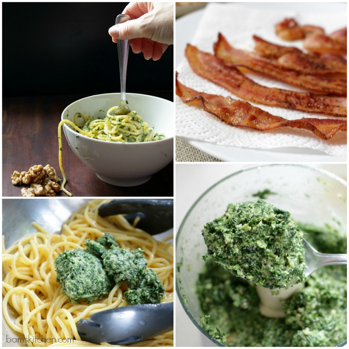 Speedy Spinach Pesto Pasta / https://www.hwcmagazine.com