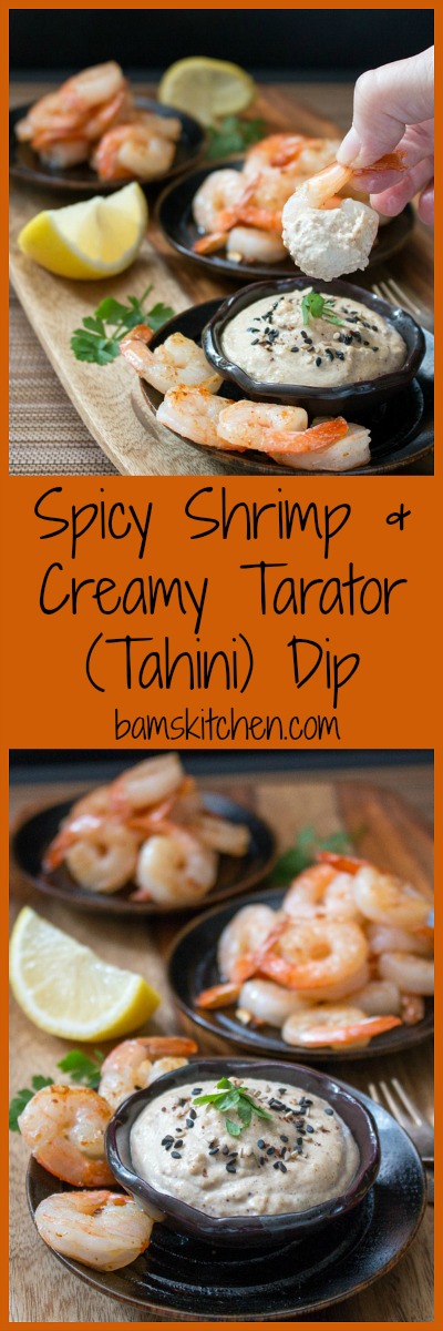 Spicy Shrimp with Creamy Tarator Dip / https://www.hwcmagazine.com