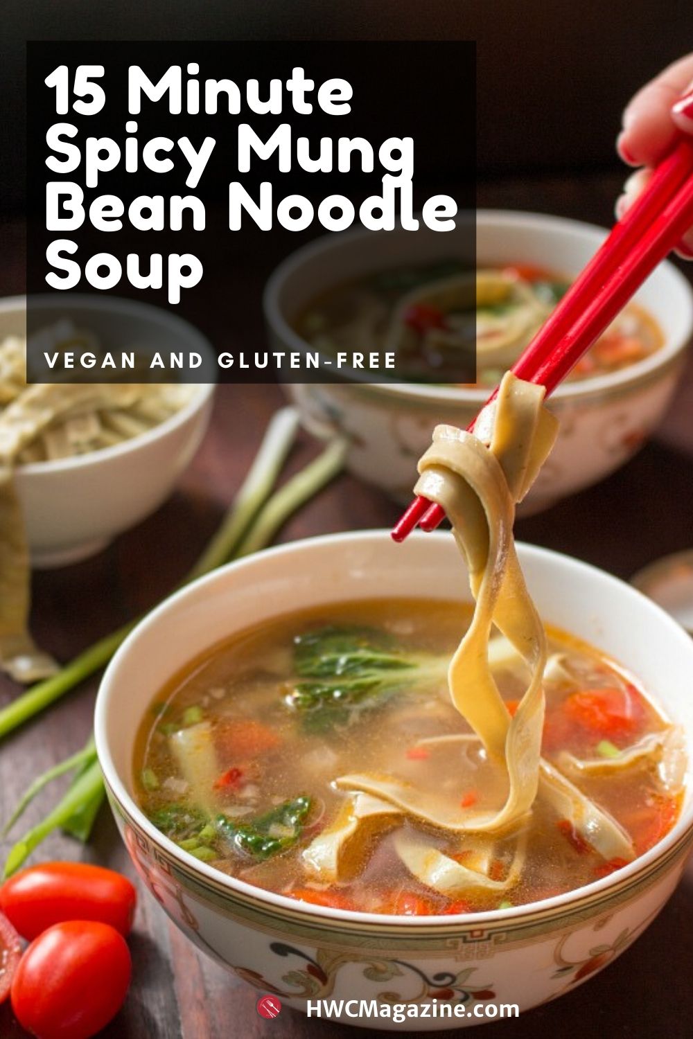 Spicy Tomato Mung Bean Noodle Soup Healthy World Cuisine