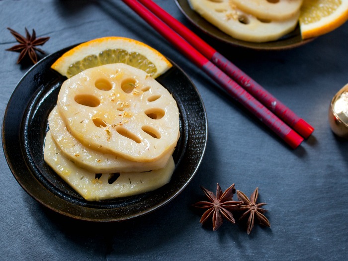 Braised Orange Anise Lotus Root / https://www.hwcmagazine.com