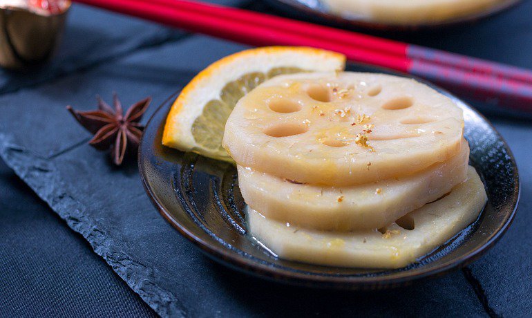 Braised Orange Anise Lotus Root / https://www.hwcmagazine.com