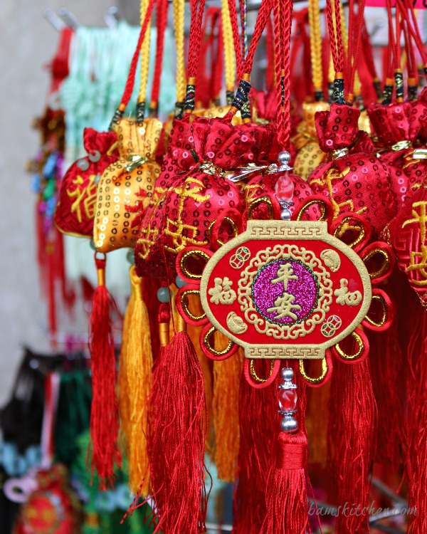 Chinese New Year Red Decorations for the front door.