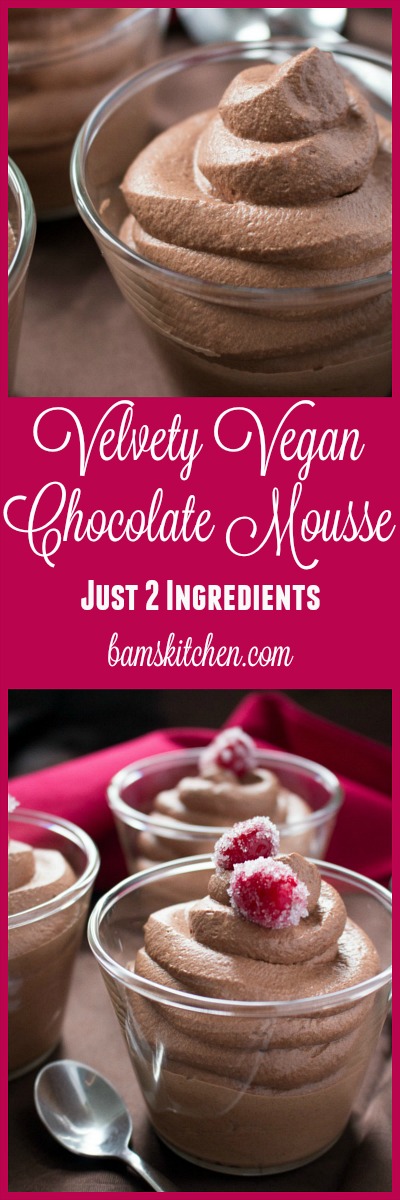 Velvety Vegan Chocolate Mousse / http://bamskitchen.com