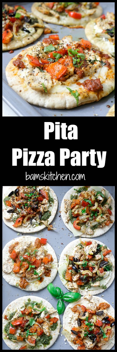 DIY Pita Pizza Party/ http://bamskitchen.com