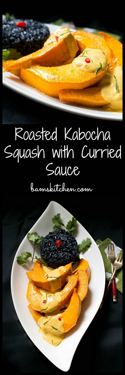 Roasted Kabocha Squash with Curried Sauce / http://bamskitchen.com