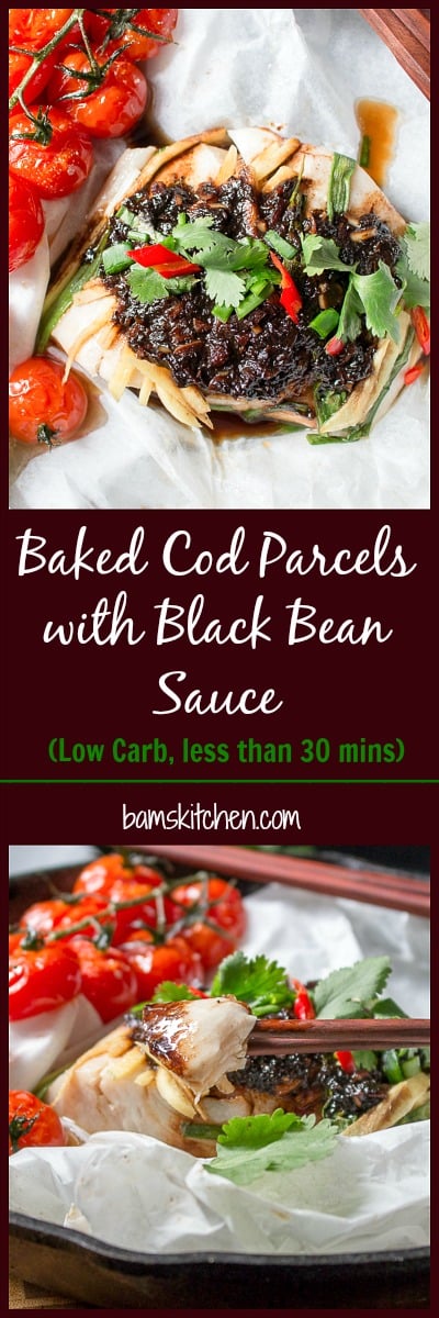 Baked Cod Parcels with Black Bean Sauce / https://www.hwcmagazine.com