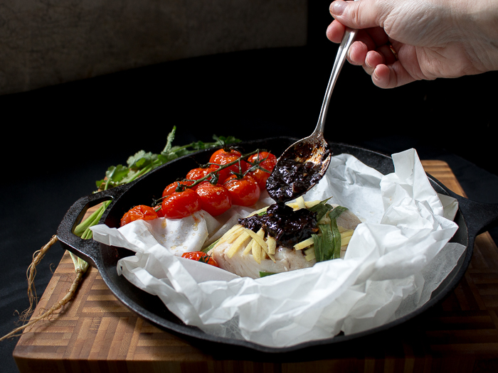 Baked Cod Parcels with Black Bean Sauce / https://www.hwcmagazine.com