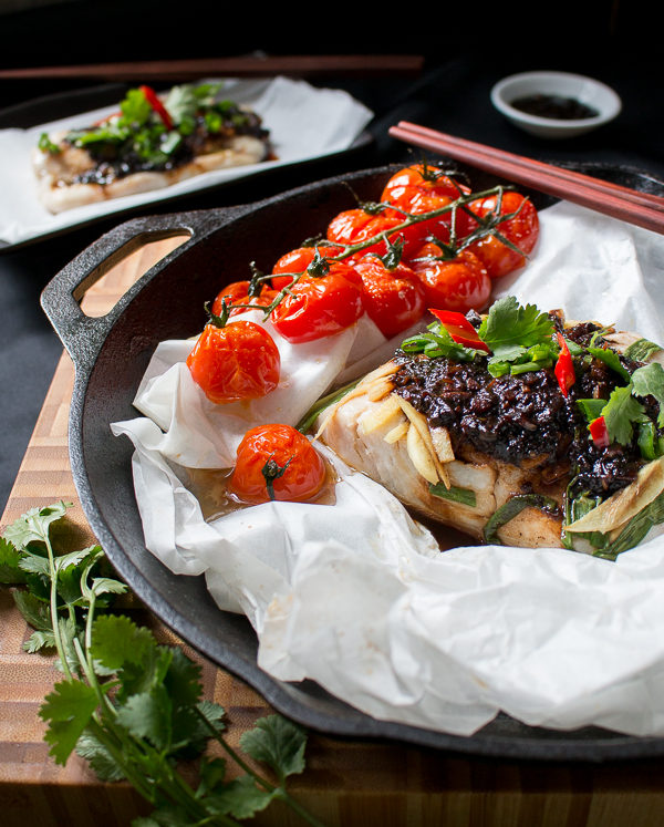 Baked Cod Parcels with Black Bean Sauce / https://www.hwcmagazine.com