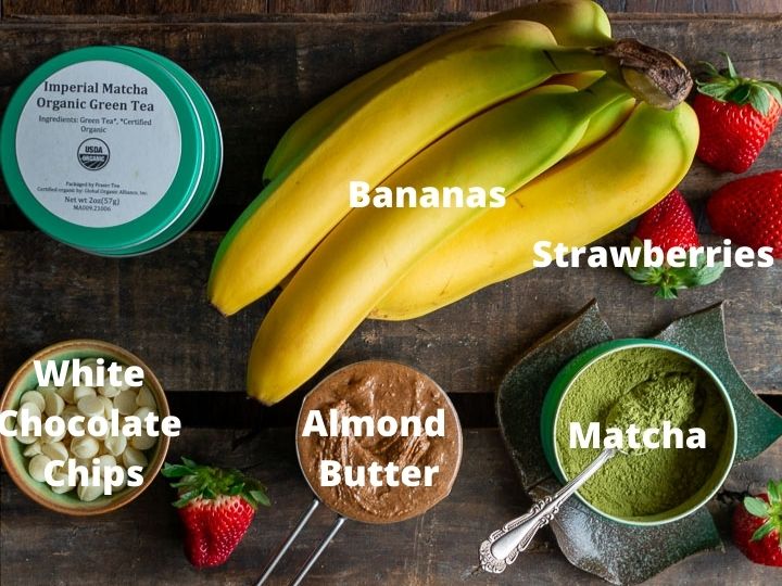 Ingredients to make brownies laid out on a wooden board.