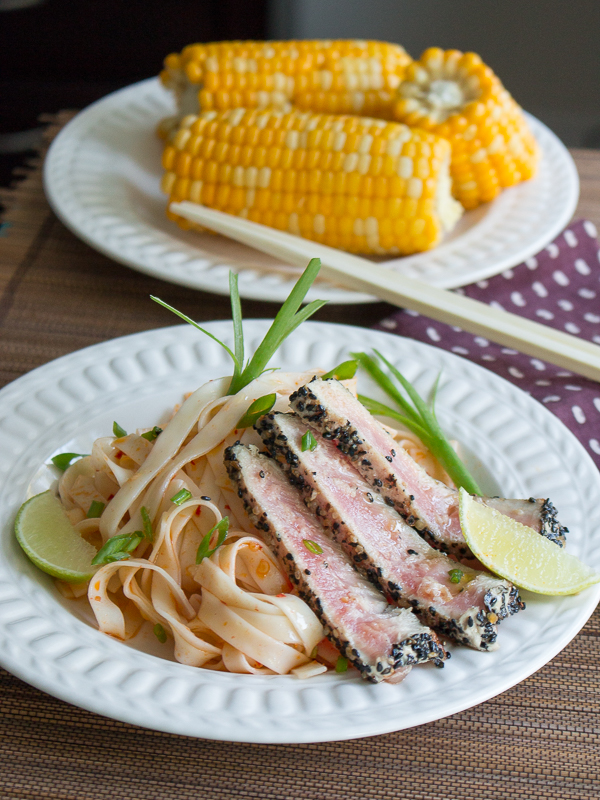 Sesame Ahi Tuna with Chili Lime Noodles/ https://www.hwcmagazine.com