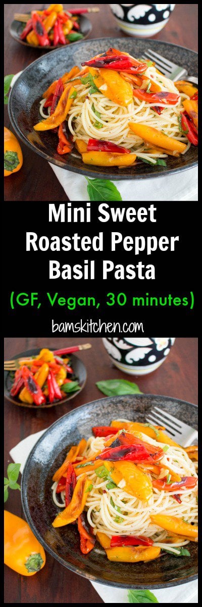 Mini Sweet Roasted Pepper Basil Pasta / https://www.hwcmagazine.com