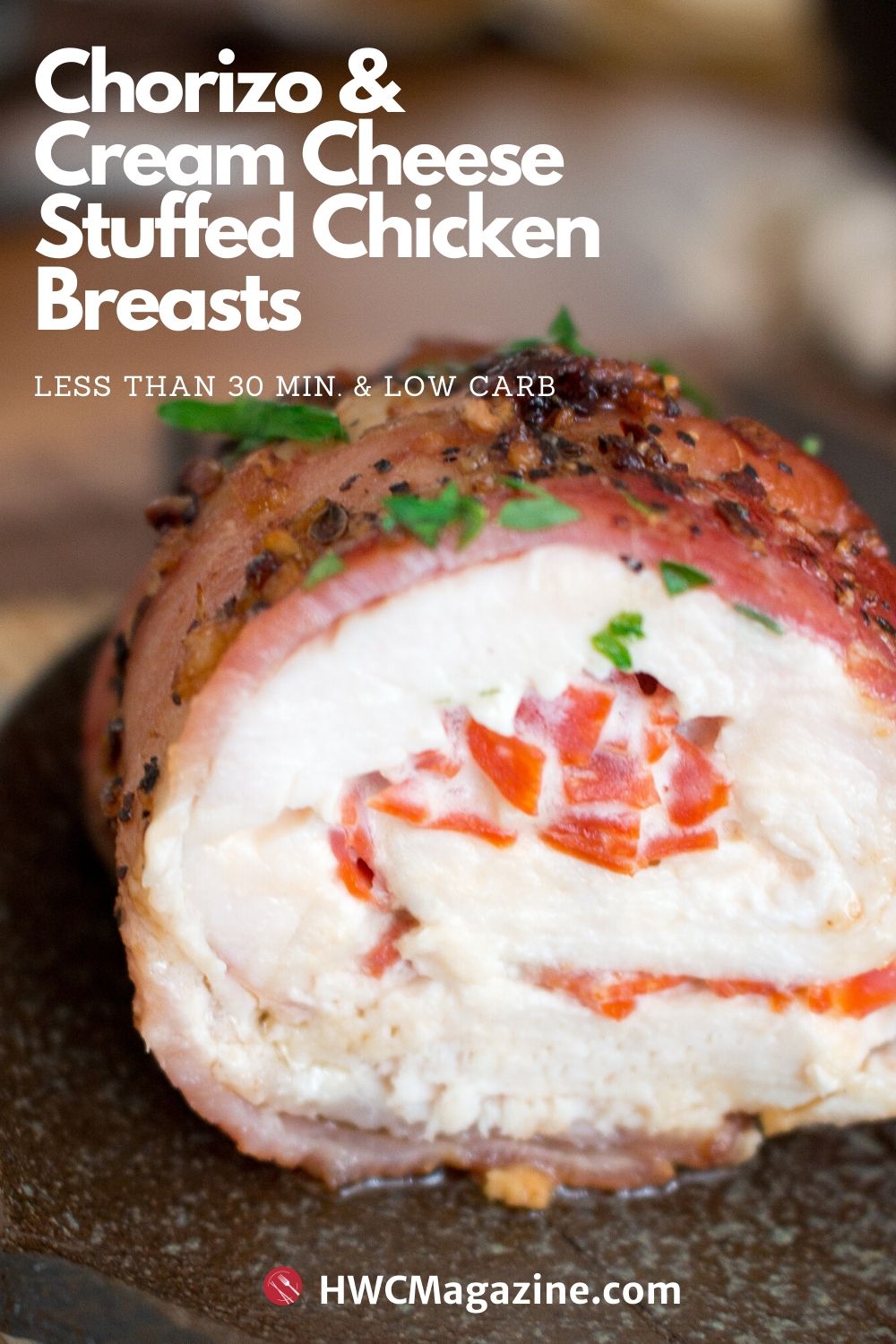 Chorizo and Cream Cheese Stuffed Chicken Breasts / https://www.hwcmagazine.com