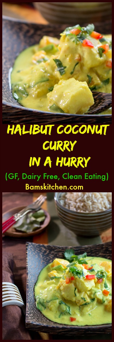 Halibut Coconut Curry in a Hurry / http://bamskitchen.com
