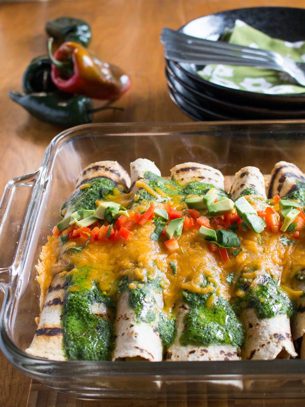 Chicken Enchilada with Fire Roasted Poblano Peppers / https://www.hwcmagazine.com