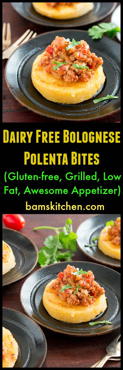 Dairy-Free Bolognese Polenta Bites / http://bamskitchen.com