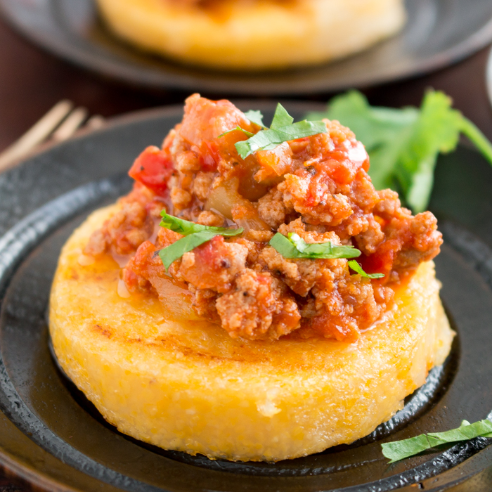 DairyFree Bolognese Polenta Bites Healthy World Cuisine