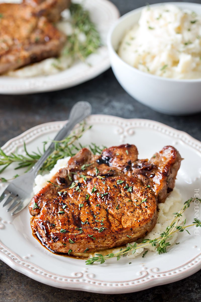 Maple Balsamic Glazed Pork Chops / https://www.hwcmagazine.com