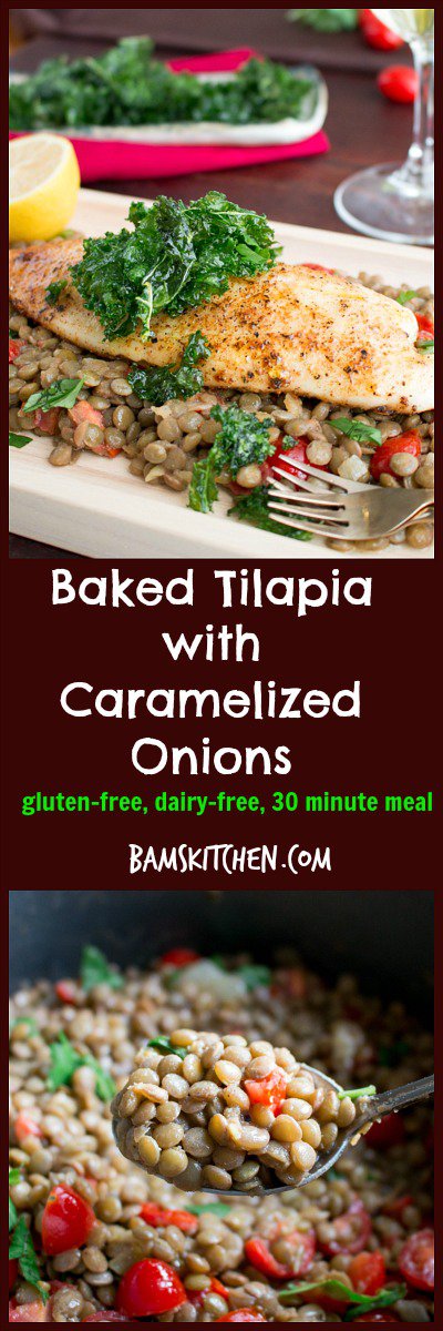 Baked Tilapia with Caramelized Onions / http://bamskitchen.com