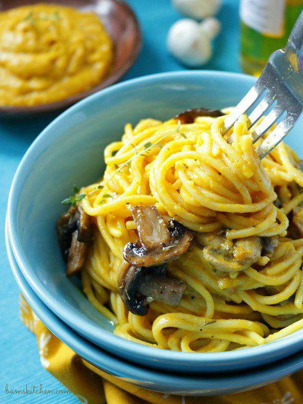 Creamy-Kabocha-Truffle-Pasta / Healthy World Cuisine