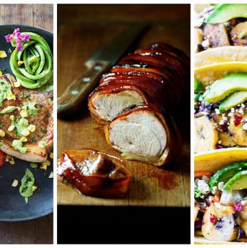 pork round up with many different pork dishes.