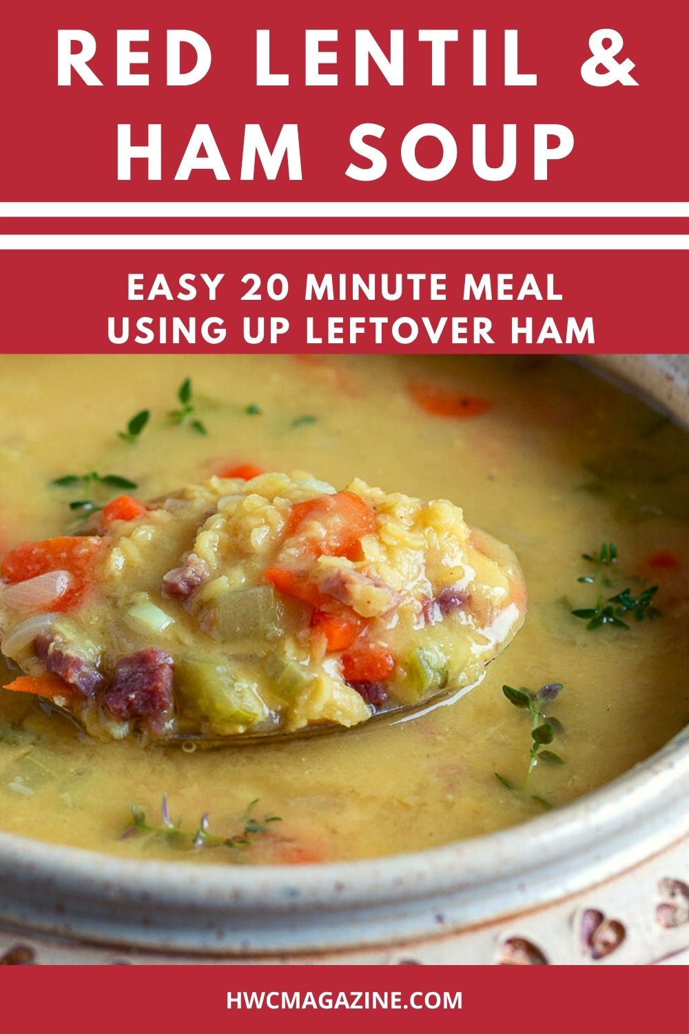 Red Lentil and Ham Soup [Video] Healthy World Cuisine