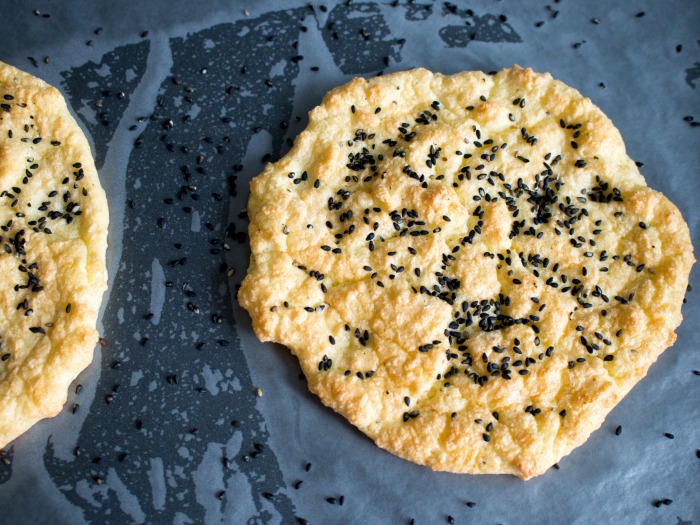 Cloud bread just out of the oven.