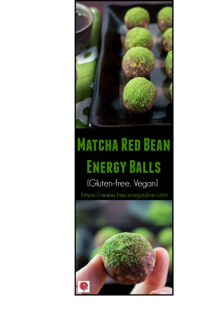 Matcha Red Bean Energy Balls / https://www.hwcmagazine.com