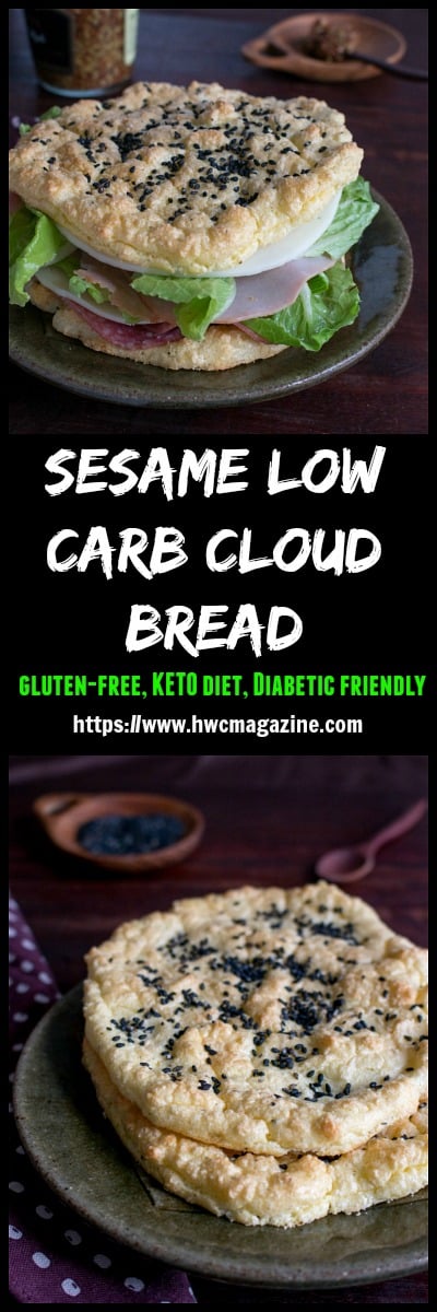 Sesame Low Carb Cloud Bread / https://www.hwcmagazine.com