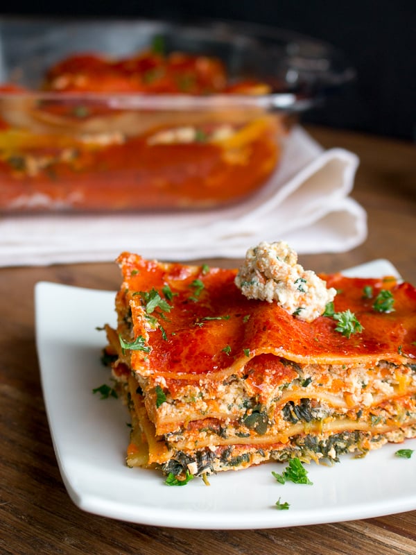 Vegetable Tofu Ricotta Lasagna / https://www.hwcmagazine.com