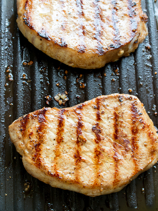 Grilled Five Spice Pork Loin Chops with Cherry Ginger Salsa / https://www.hwcmagazine.com