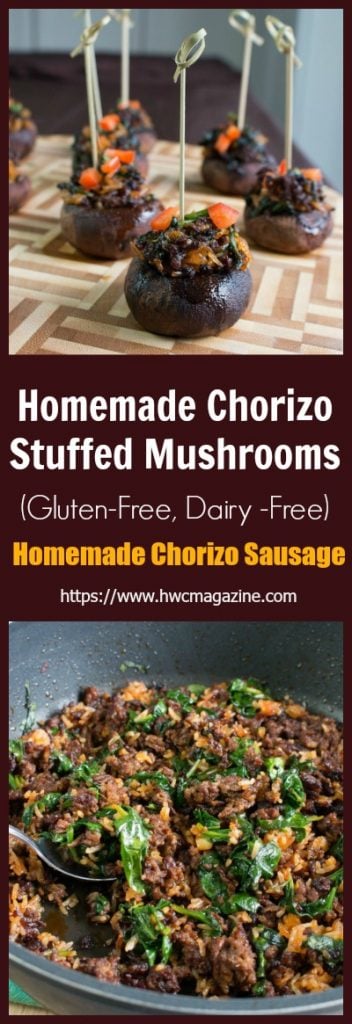 Homemade Chorizo Stuffed Mushrooms / https://www.hwcmagazine.com