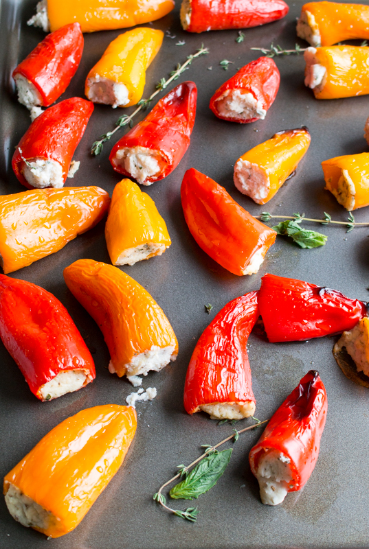 Feta Stuffed Mini Peppers / https://www.hwcmagazine.com