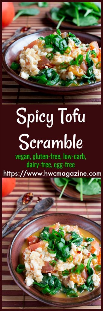 Spicy Tofu Scramble / https://www.hwcmagazine.com