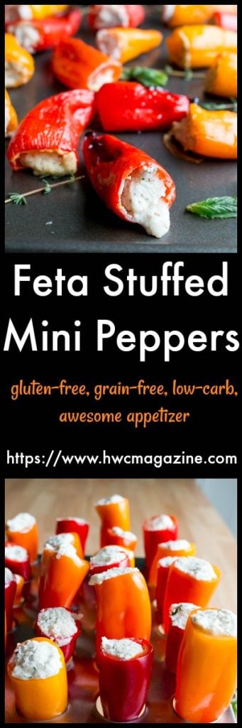 Feta Stuffed Mini Peppers / https://www.hwcmagazine.com