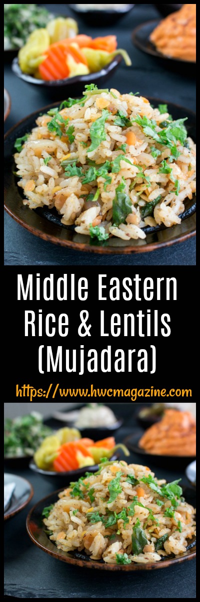 Middle Eastern Rice and Lentils (Mujadara) / https://www.hwcmagazine.com