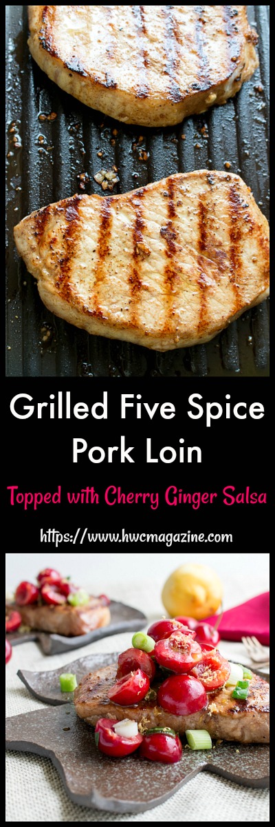 Grilled Five Spiced Pork Loin Chops