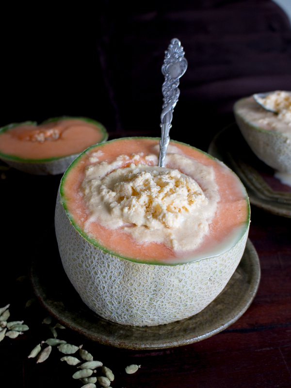  Honey Cardamom Cantaloupe Sorbet / https://www.hwcmagazine.com