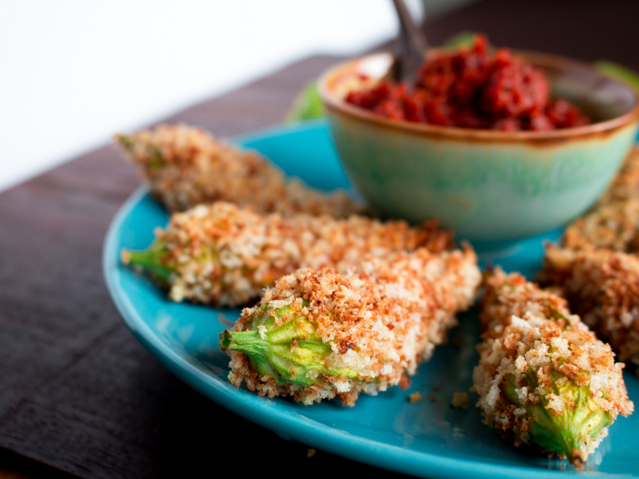 Baked Ricotta Stuffed Zucchini Blossoms / https://www.hwcmagazine.com