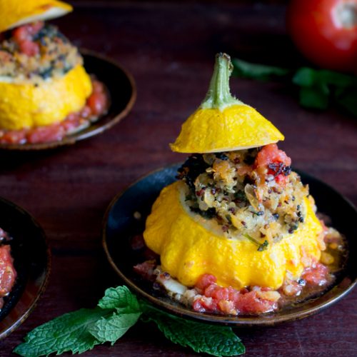 Italian Stuffed Patty Pan Squash Healthy World Cuisine