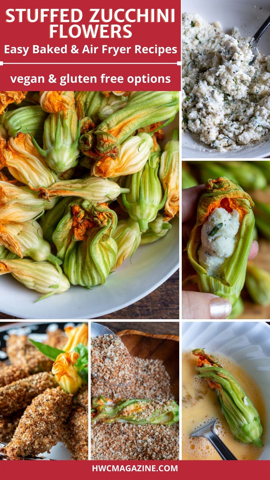 Stuffed Zucchini Blossoms (Baked & Air Fryer Recipe) Healthy World