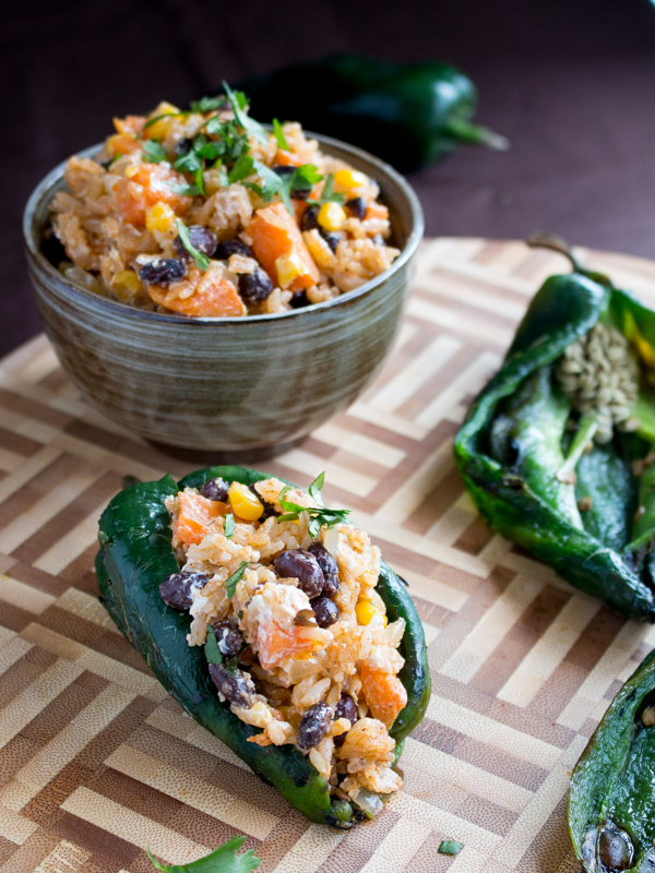 Cheesy Roasted Poblano Peppers