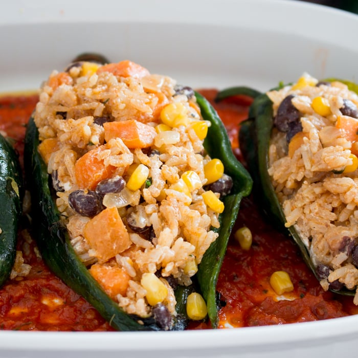 Cheesy Roasted Poblano Peppers