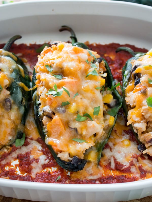 Cheesy Roasted Poblano Peppers