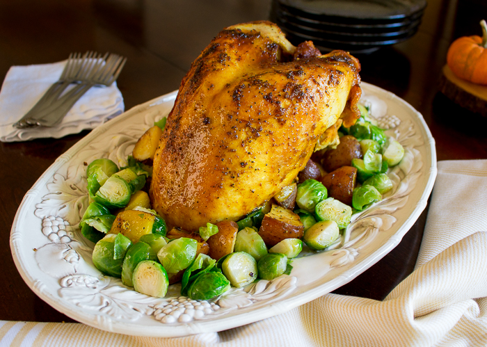 Roasted Turmeric Spiced Turkey Breast ready to be served.