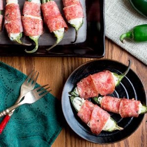 Baked Cheesy Salami Wrapped Jalapeños / https://www.hwcmagazine.com