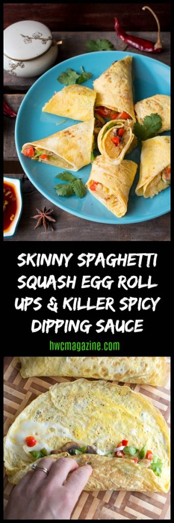 Skinny Spaghetti Squash Egg Roll Ups / https://www.hwcmagazine.com