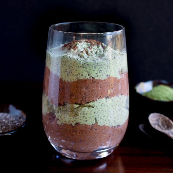 Matcha Chocolate Chia Parfait/ https://www.hwcmagazine.com