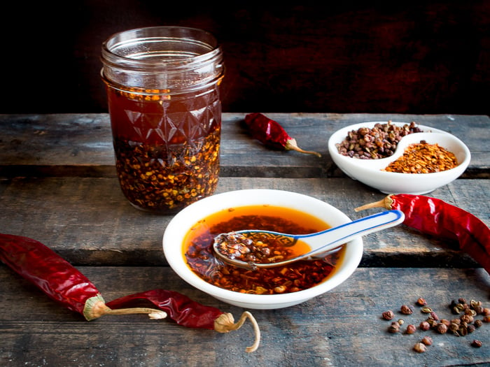 Homemade Sichuan Garlic Chili Oil/ https://www.hwcmagazine.com