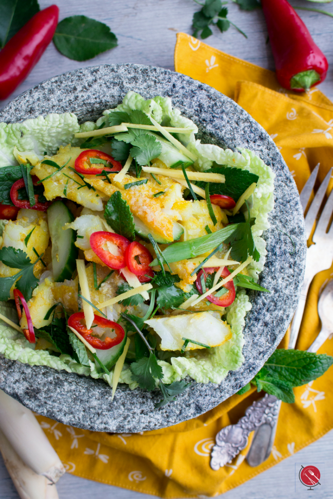 Authentic Thai Fish Salad / #asiansaladfeast/ https://www.hwcmagazine.com