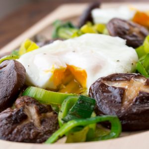 Sautéed Asparagus and Mushrooms with Poached Eggs/ https://www.hwcmagazine.com